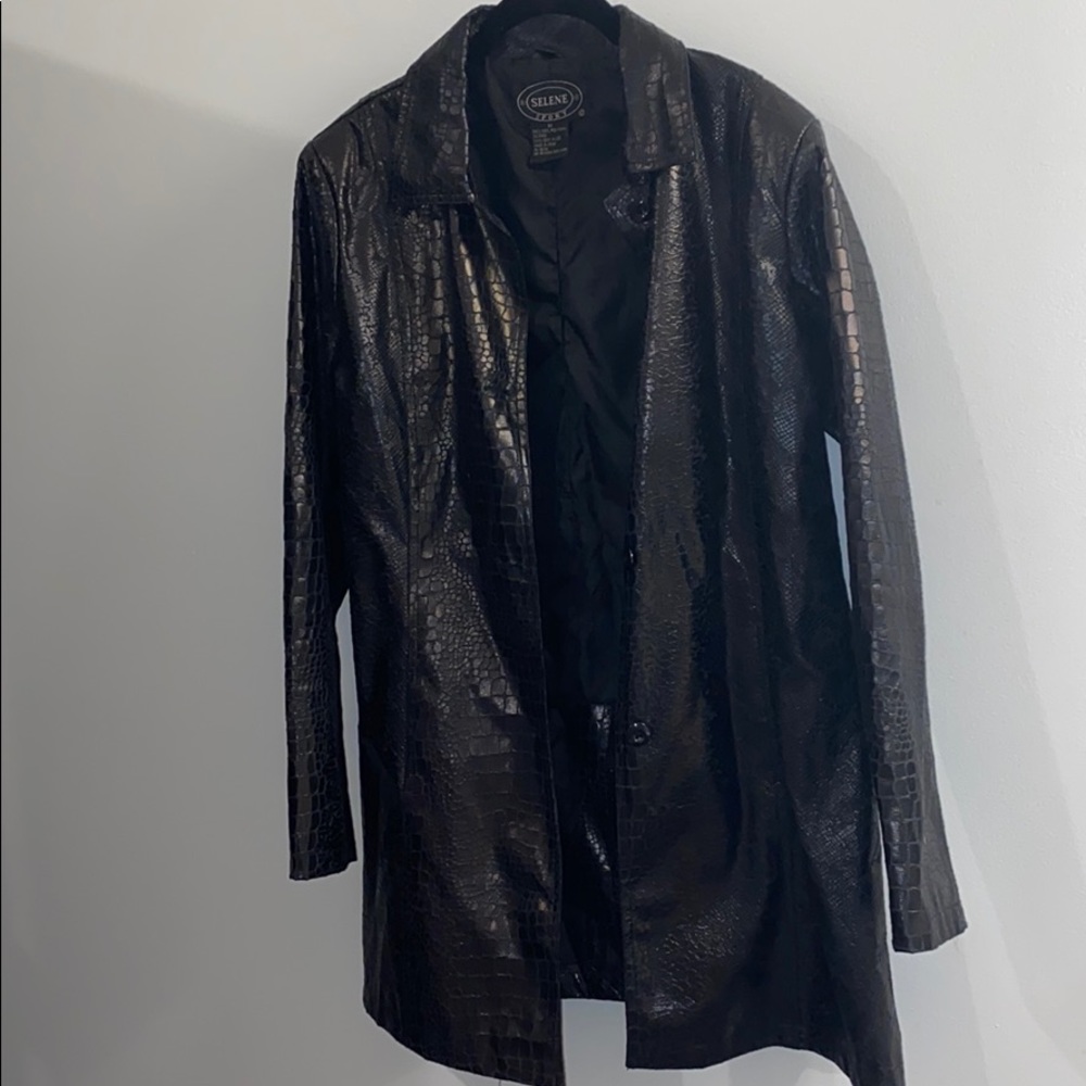 Selene Sport Black Croc Embossed Jacket